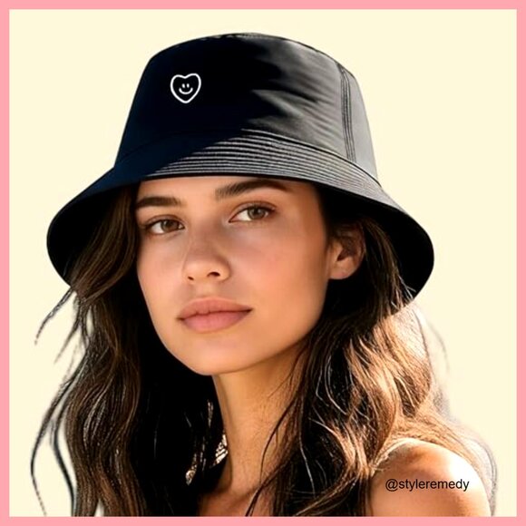 Cotton Bucket Hat Embroidered Summer Sun Hat Foldable Unisex main image 5